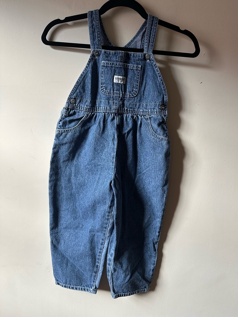 Vintage 90s OshKosh Denim Overalls 4T